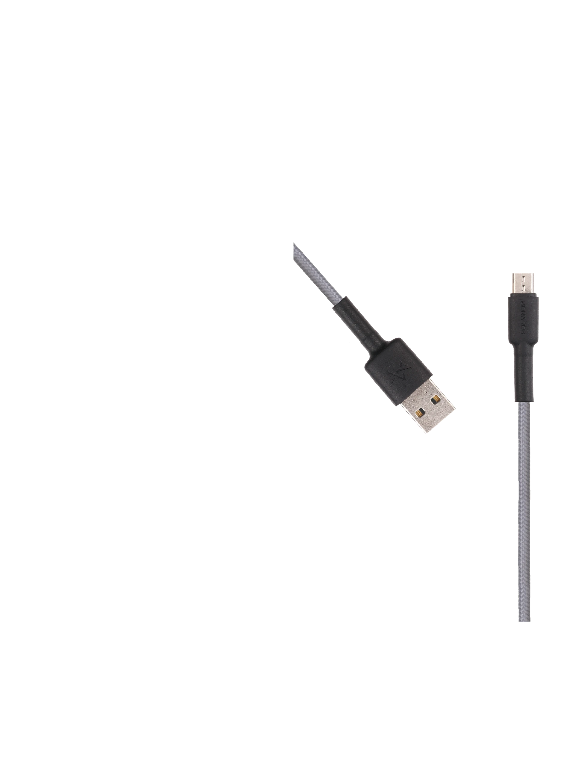 Monarch Micro USB Cable Q Series Braided 1.2m GREY